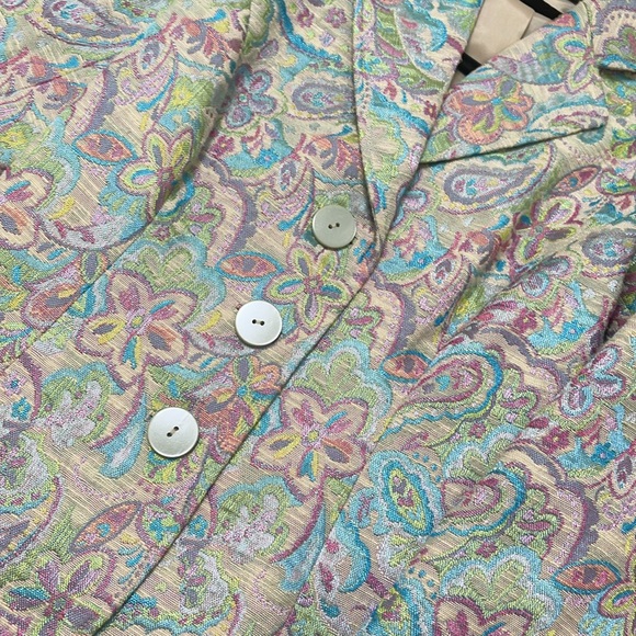 Vintage Dana Buchanan jacket - shimmery and floral pattern - never been worn - Picture 6 of 7